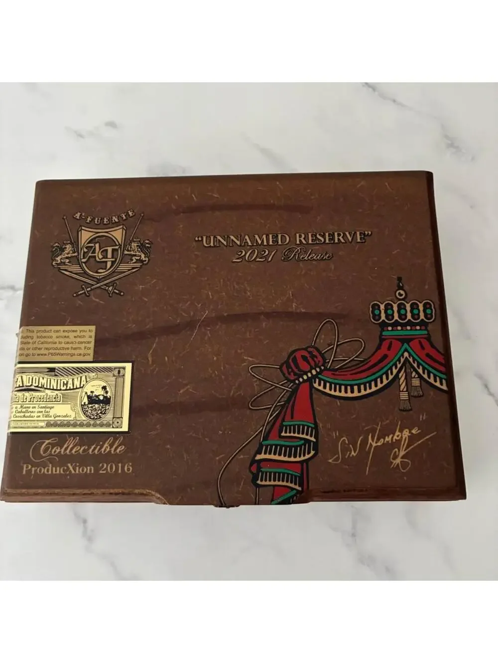 Arturo Fuente “Unnamed Reserve” 2021 Release (“Sin Nombre”) Empty Cigar Box